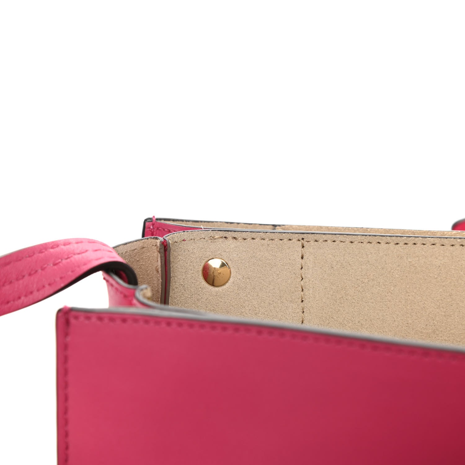 Chloe Suede Calfskin Small Faye Shoulder Bag Fuchsia Rose 9 of 10