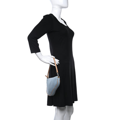 Christian Dior Denim Mini Saddle Pochette Blue 3 of 9