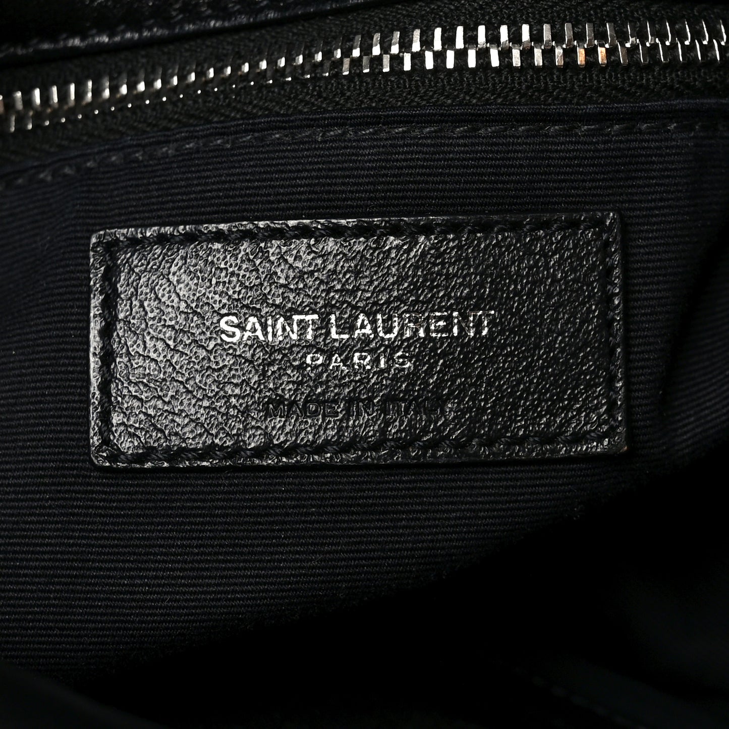Lambskin Quilted Medium Loulou Puffer Monogram Chain Satchel Black