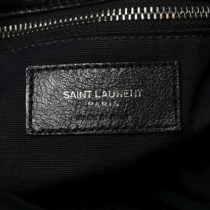 Saint Laurent Lambskin Quilted Medium Loulou Puffer Monogram Chain Satchel Black 6 of 10