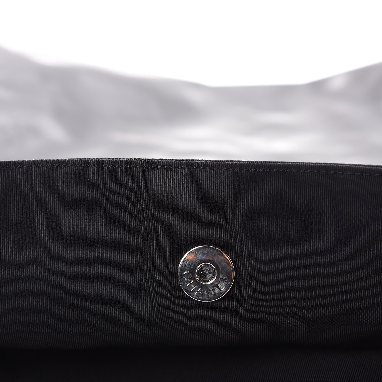 Chanel Vinyl Spirit Drawstring Tote Black 13 of 13