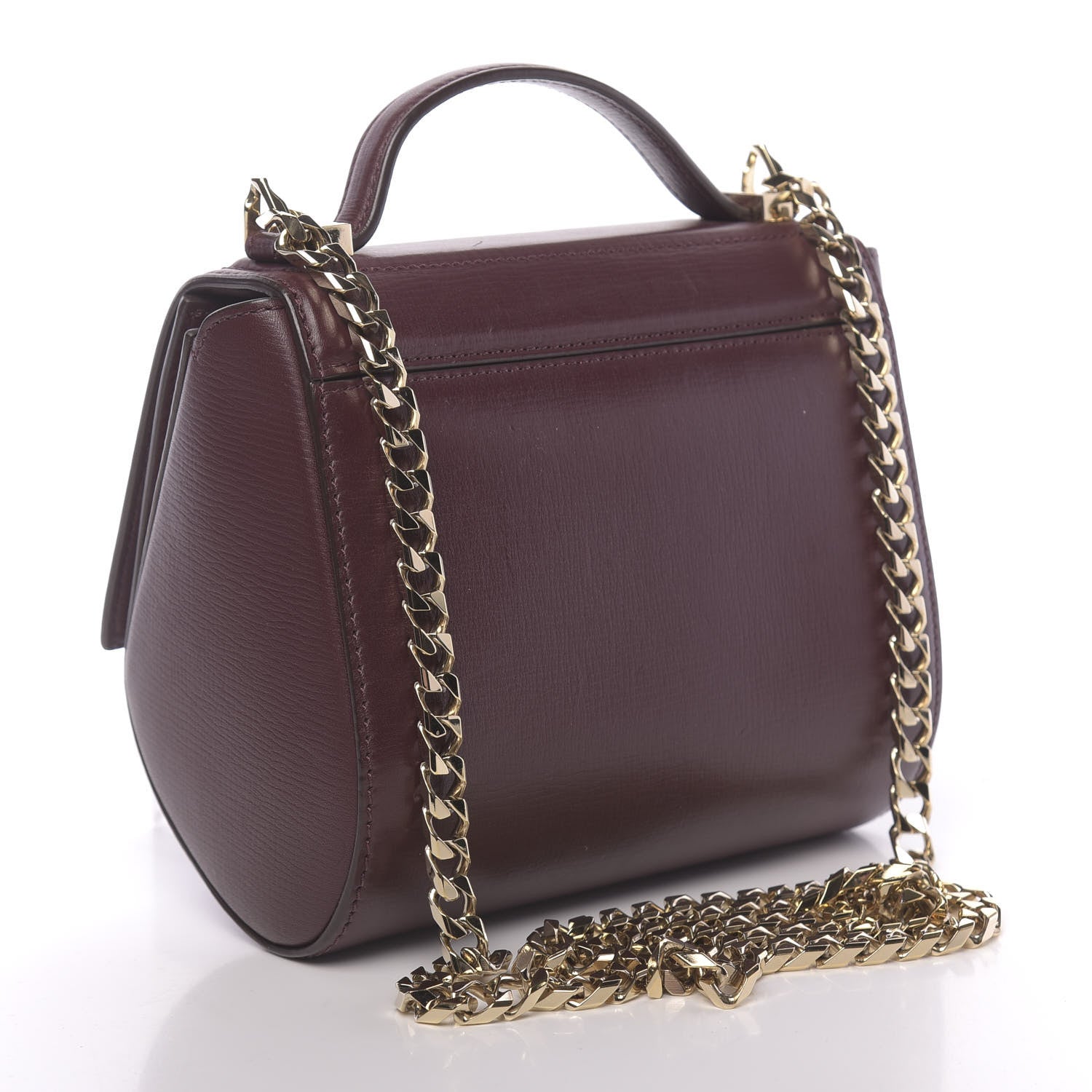 Givenchy Textured Calfskin Mini Pandora Box Chain Crossbody Bag Oxblood 3 of 17