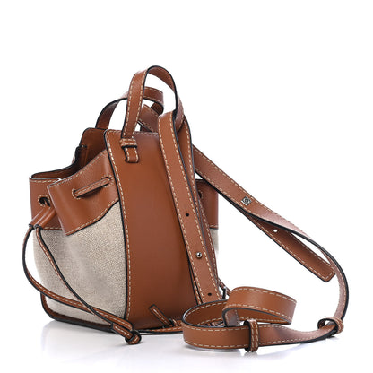 Loewe Calfskin Canvas Mini Hammock Shoulder Bag Natural Tan 3 of 8