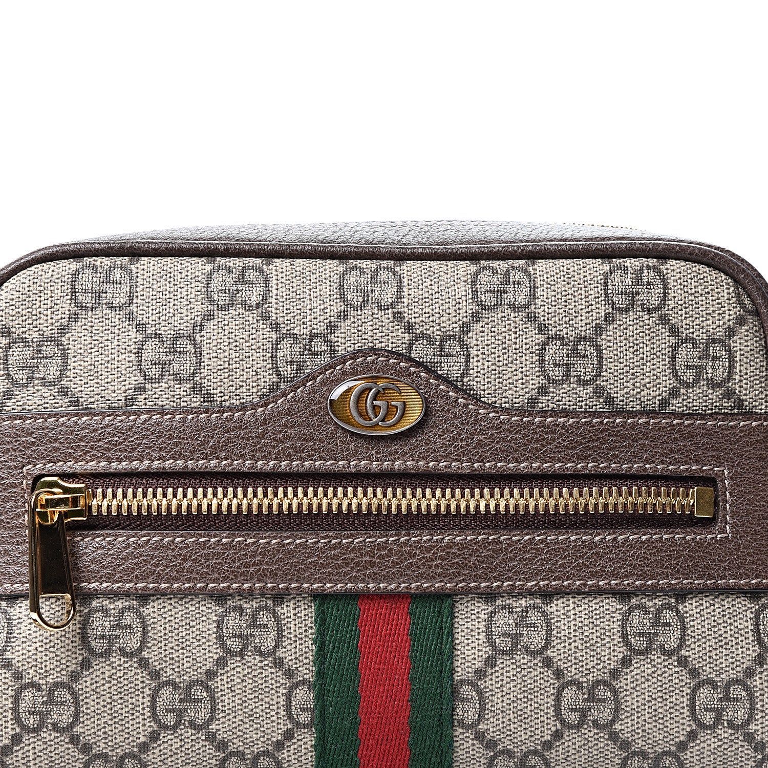 Gucci GG Supreme Monogram Web Small Ophidia Belt Bag 85 34 Dark Brown 8 of 10