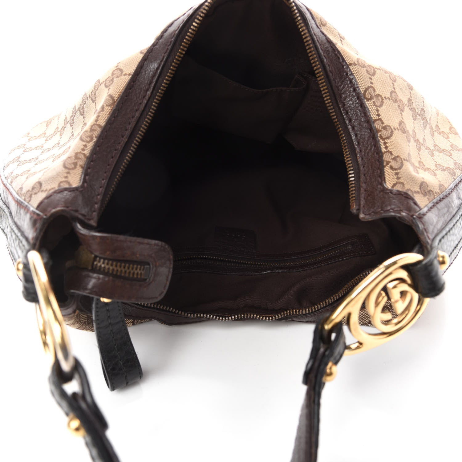 Gucci Monogram Medium Interlocking Hobo Dark Brown 5 of 10
