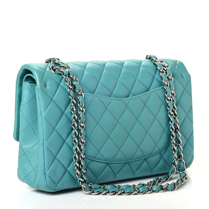 Chanel Lambskin Quilted Medium Double Flap Turquoise 2 of 4