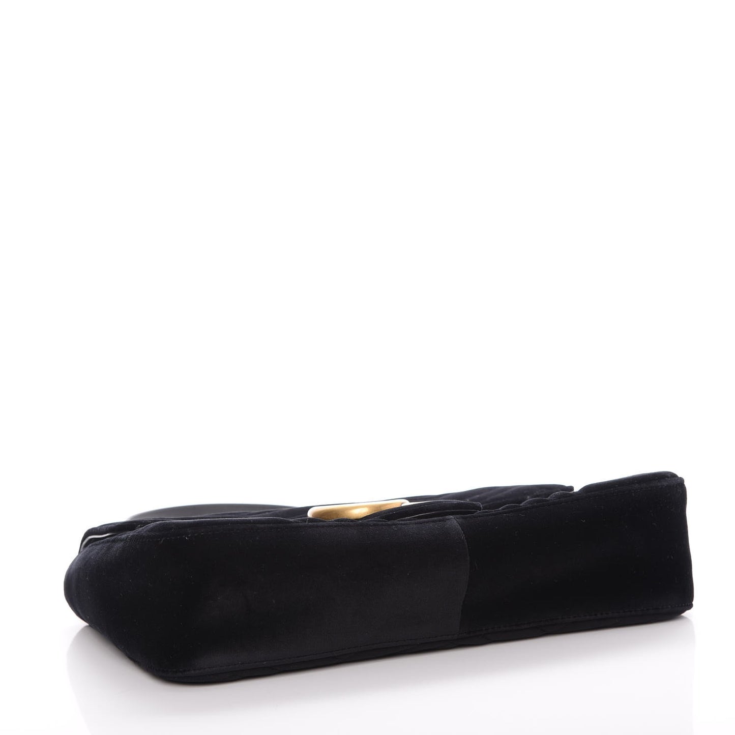 Velvet Matelasse Medium GG Marmont Shoulder Bag Black