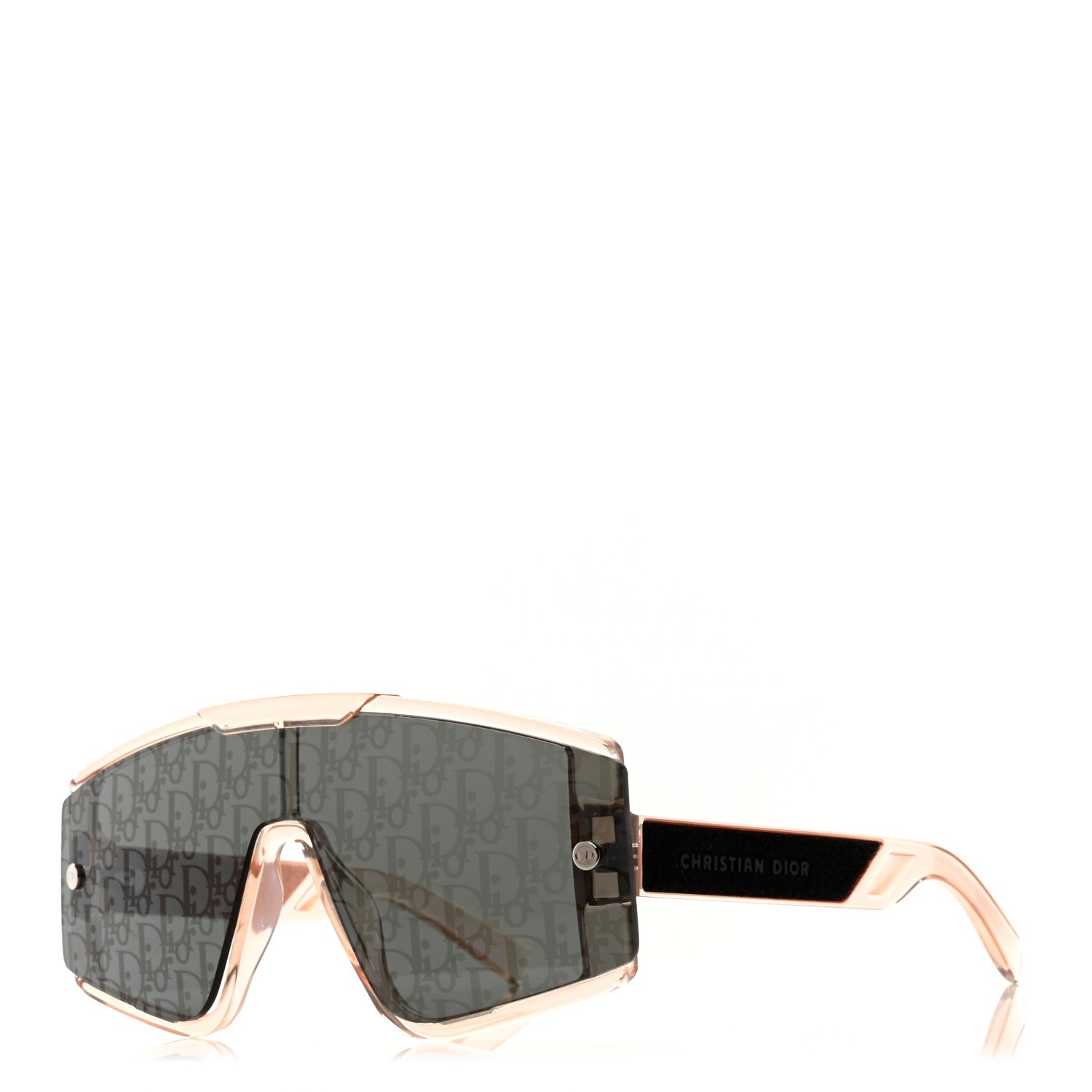 Christian Dior Acetate Diorxtrem MU Oblique Mask Sunglasses Crystal Rose Gold 1 of 9