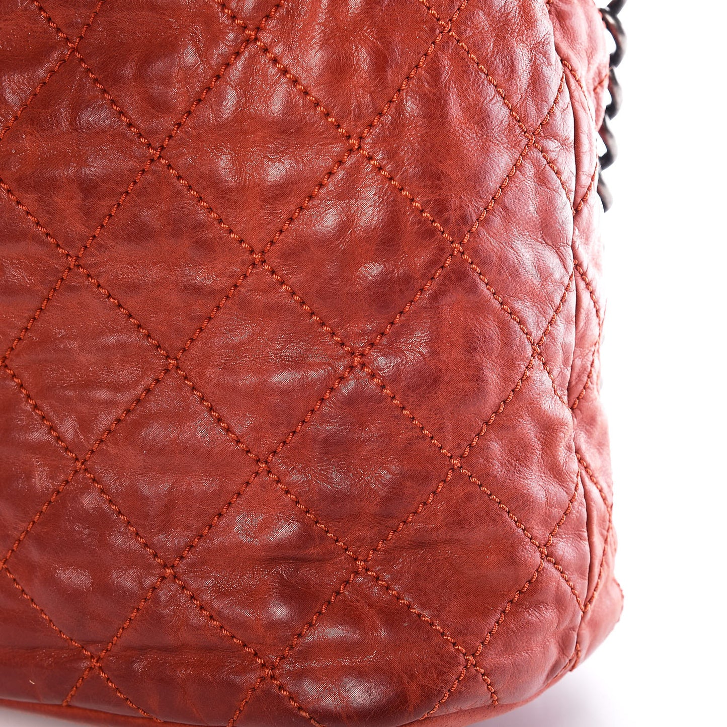 Iridescent Calfskin Large In The Mix Tote Red