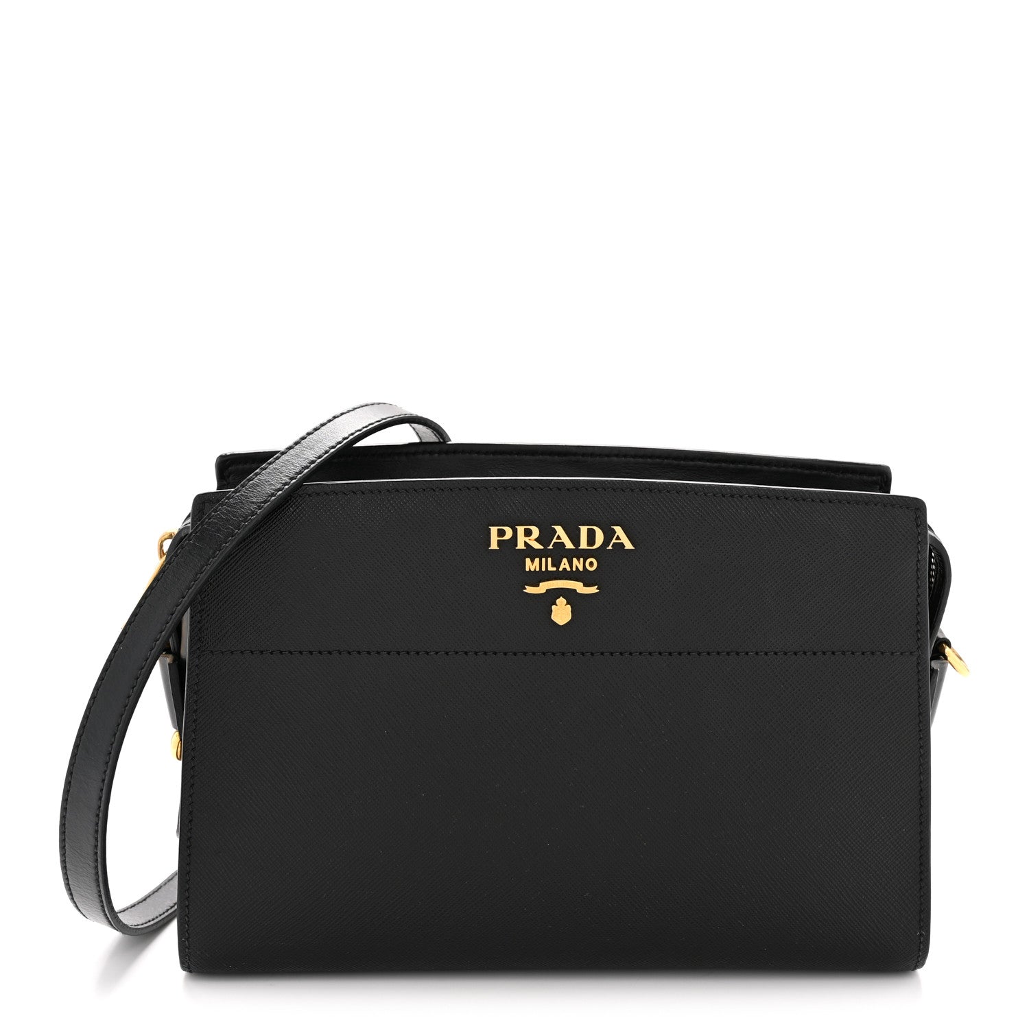 Prada City Calf Esplanade Shoulder Bag Black 1 of 14