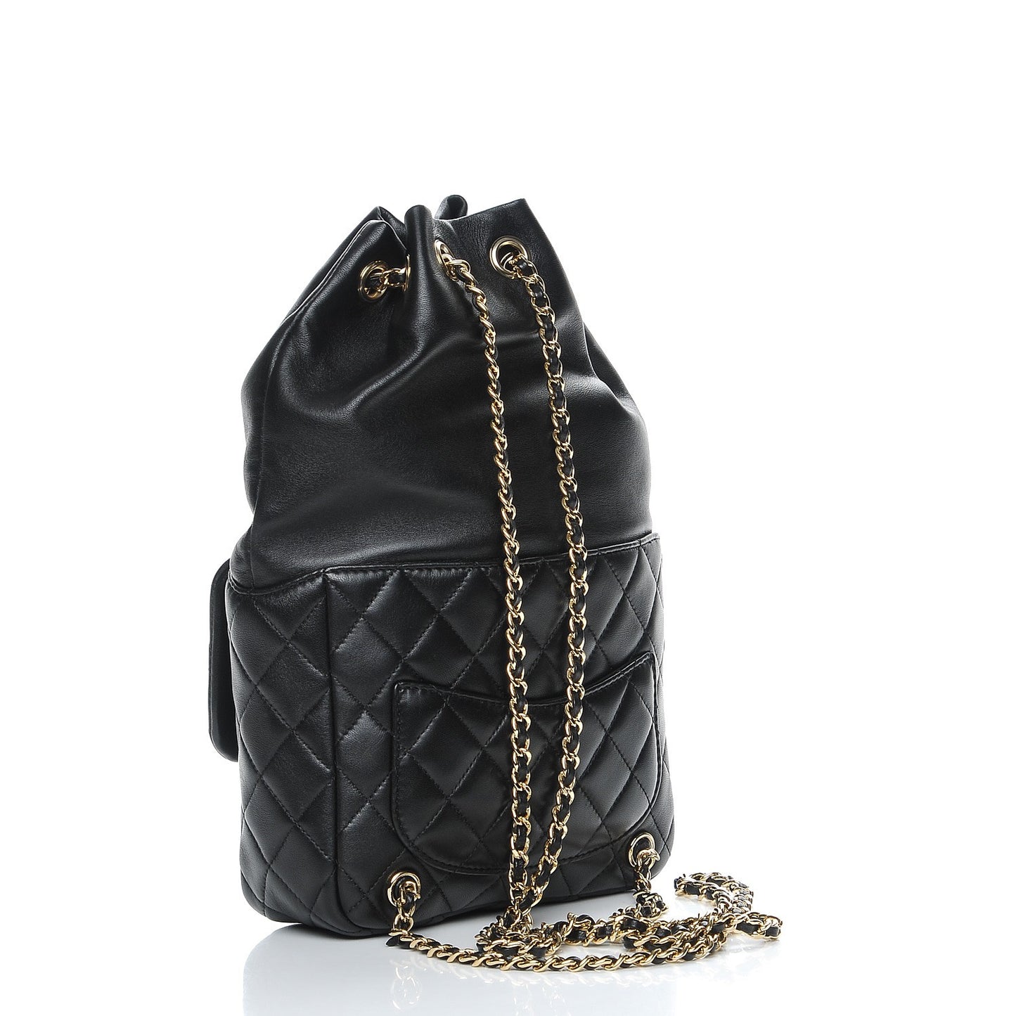 Lambskin Quilted Small in Seoul Backpack Black