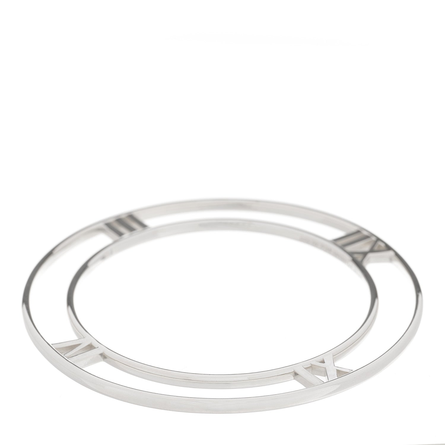 Tiffany Sterling Silver Atlas Flat Bangle Bracelet 1 of 3