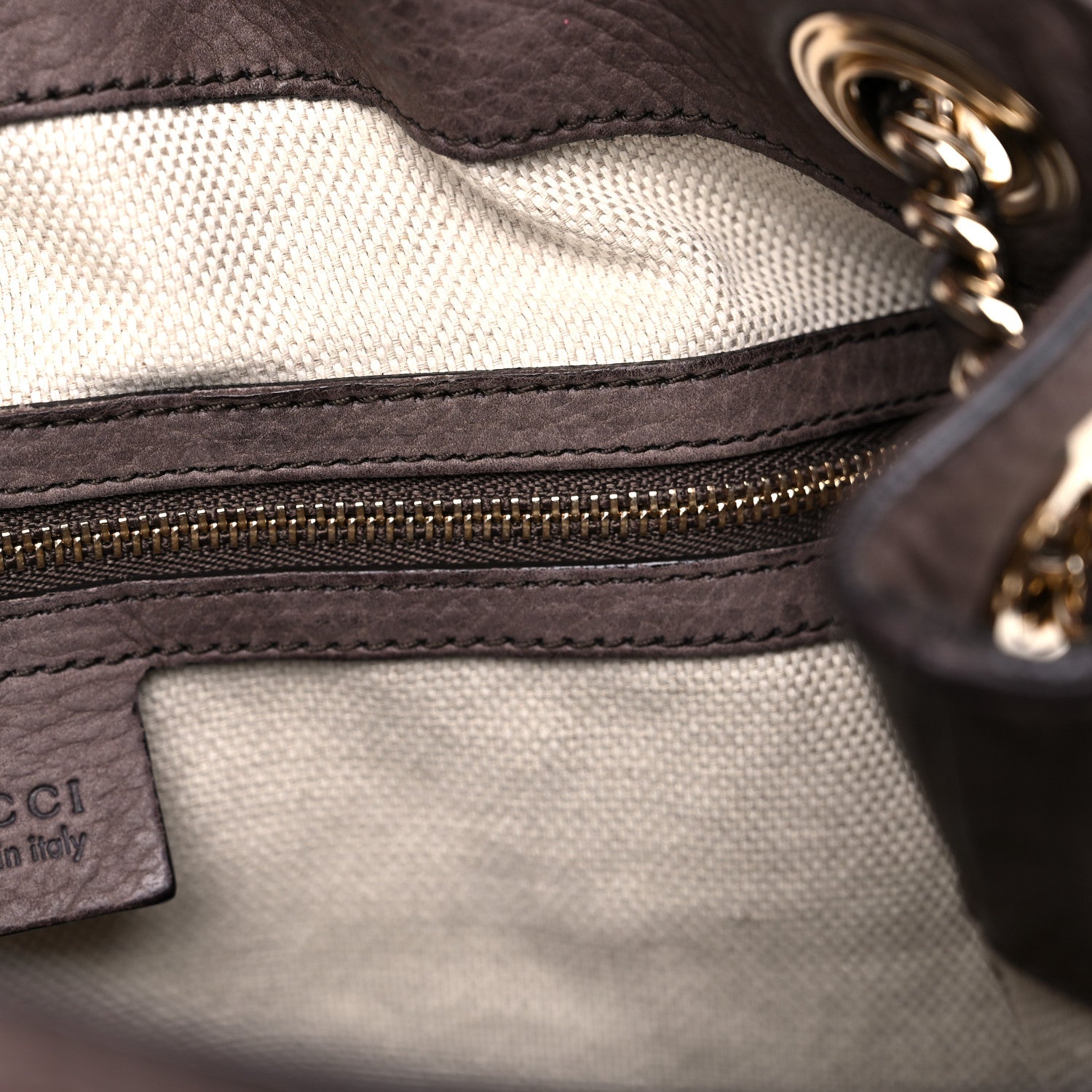 Gucci Vitello Range Medium Soho Chain Shoulder Bag Grey Field 12 of 21