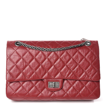 Chanel Aged Calfskin Quilted 2.55 Reissue 226 Flap Dark Red 1 of 13