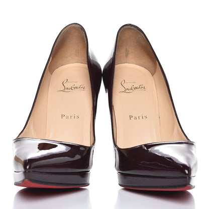 Christian Louboutin Patent Pigalle Plato 120 Pumps 39 Lie De Vin 6 of 13
