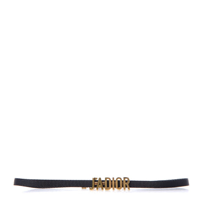 Christian Dior Grosgrain Ribbon J'Adior Logo Choker Necklace Black 1 of 5