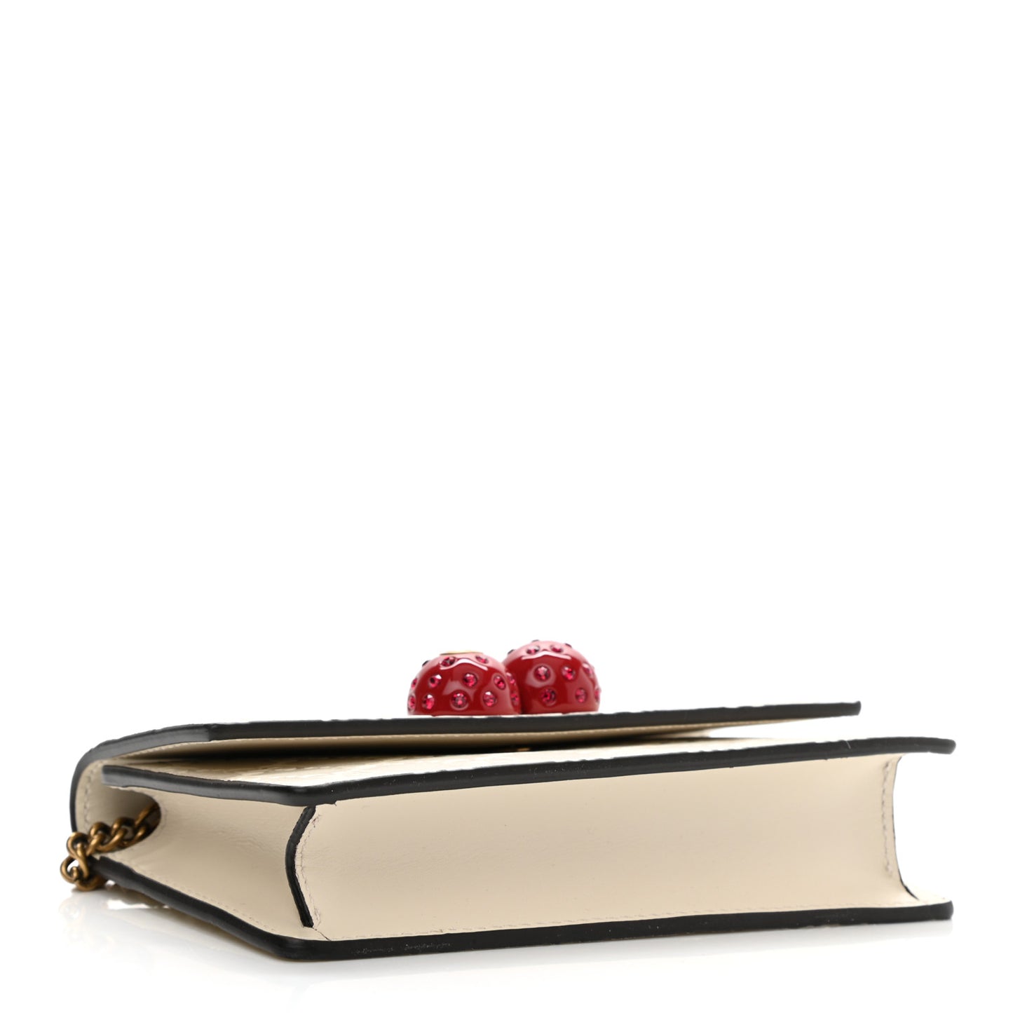 Guccissima Mini Cherry Chain Bag White