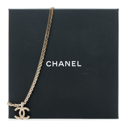 Chanel Crystal CC Multi Strand Chain Necklace Gold 5 of 5