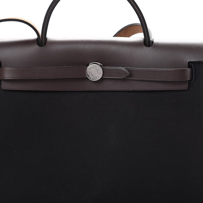 Hermes Toile Vache Hunter Herbag Zip 31 PM Black Ebene 8 of 12