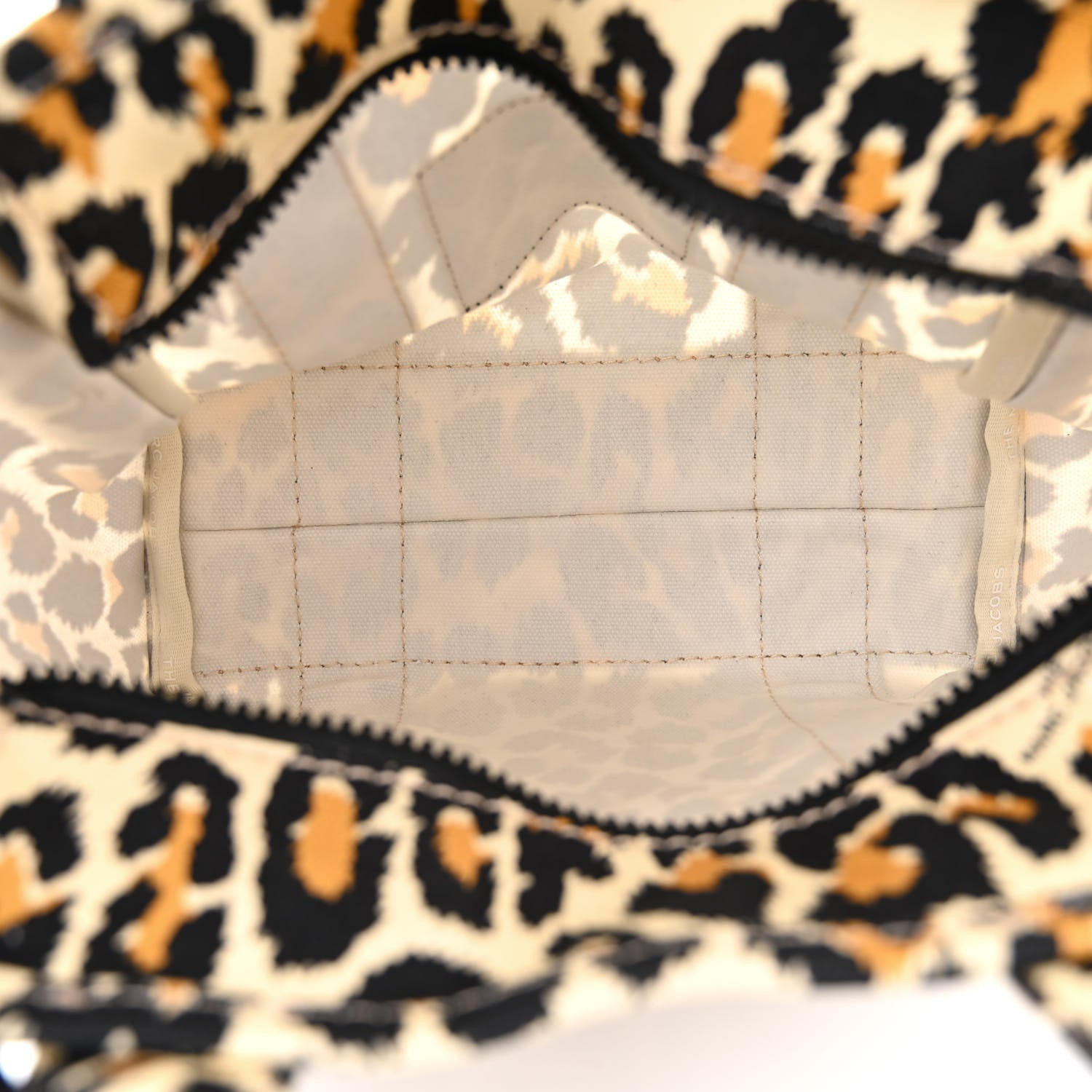 Marc Jacobs Cotton Canvas Leopard Print Mini The Traveler Tote Bag 5 of 10