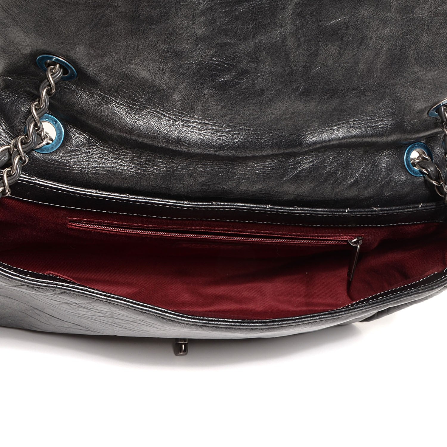 Chanel Aged Calfskin Quilted Medium Pondichery Flap Black 5 of 7