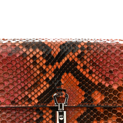 Gucci Grand Prix Snakeskin Jackie Convertible Shoulder Bag Orange 8 of 15
