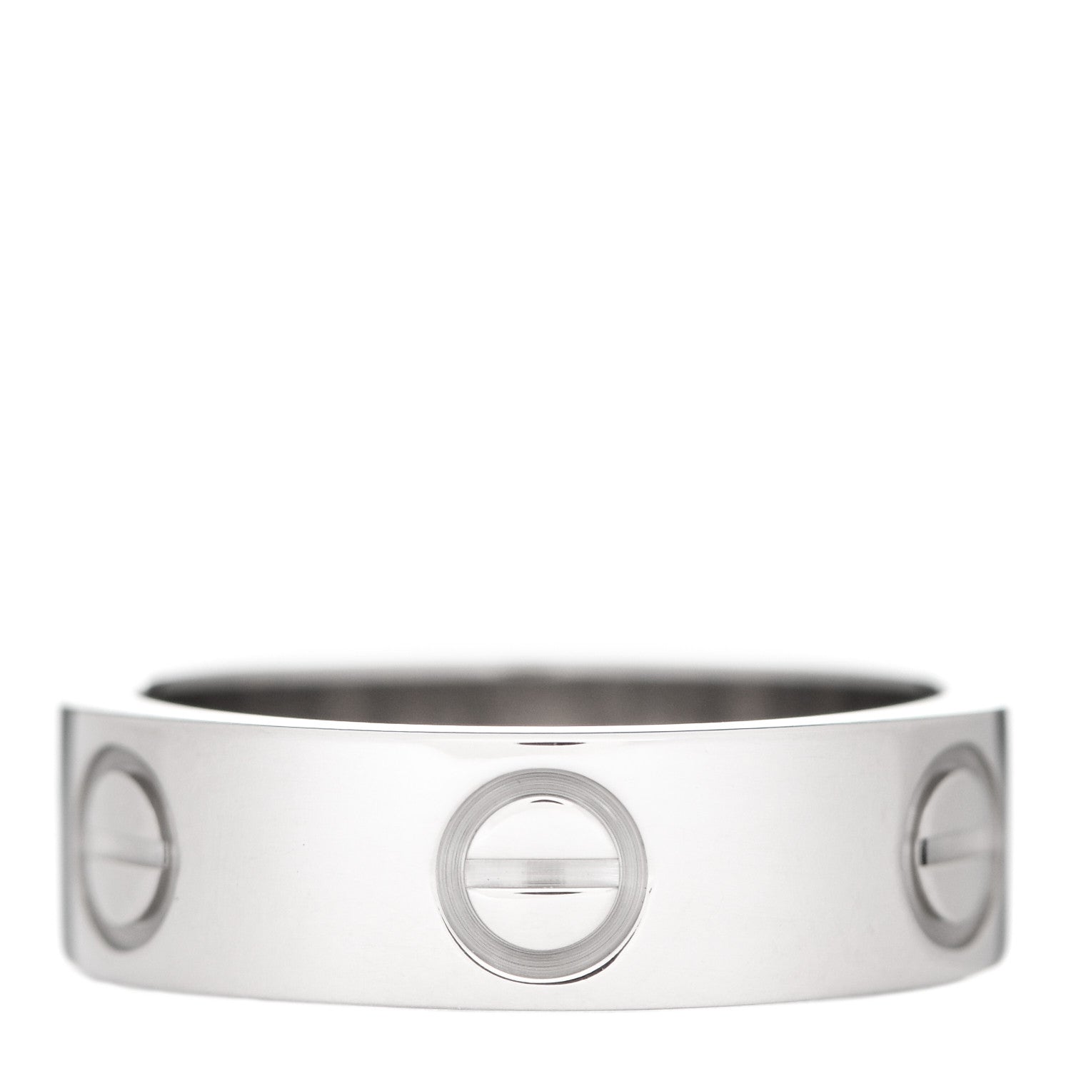 Cartier 18K White Gold 5.5mm LOVE Ring 49 4.75 1 of 4