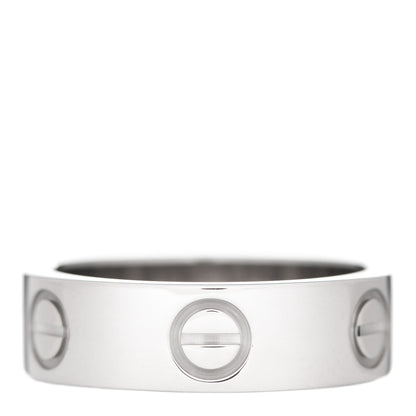 Cartier 18K White Gold 5.5mm LOVE Ring 49 4.75 1 of 4