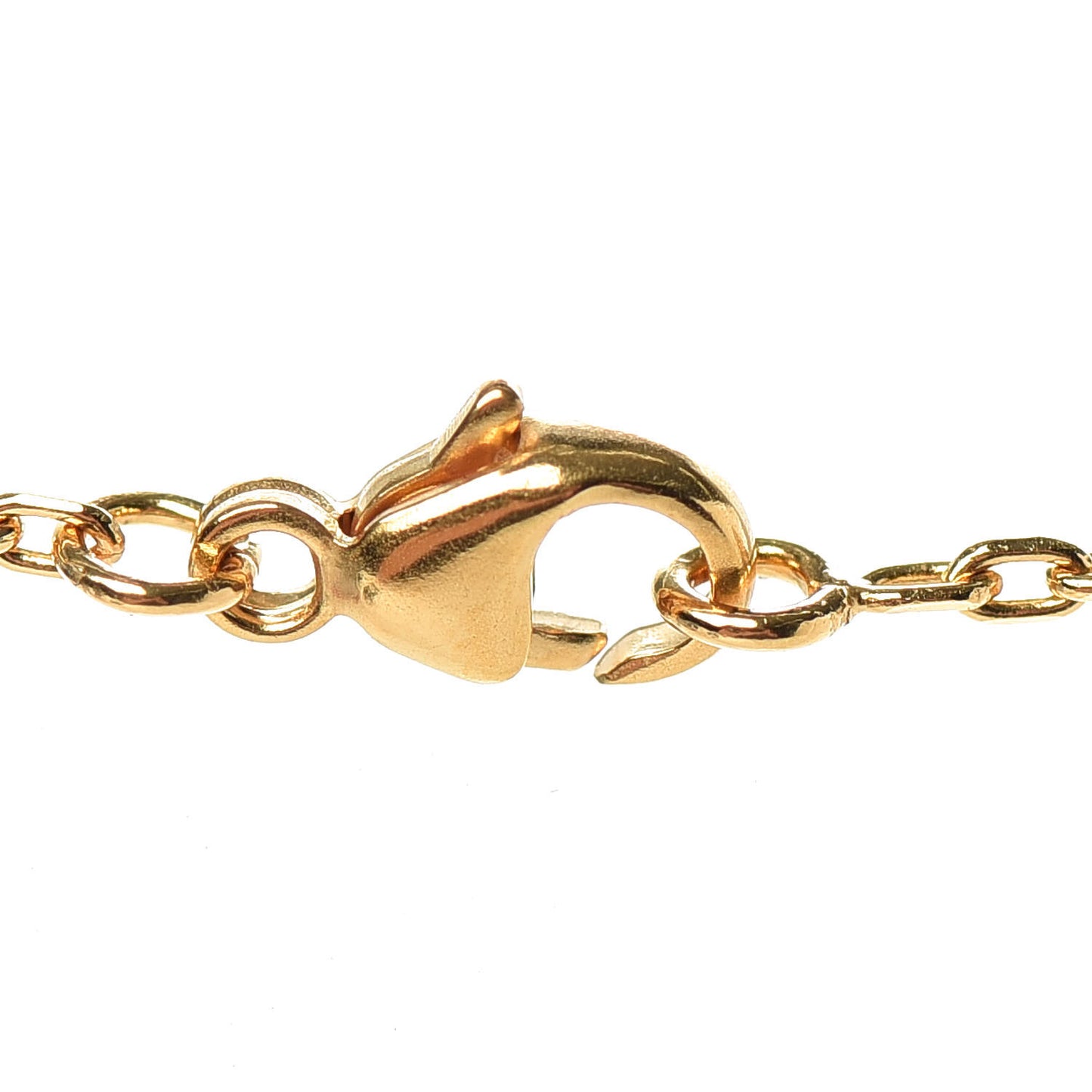 Lacquered Gold Mini Pop H Pendant Necklace White