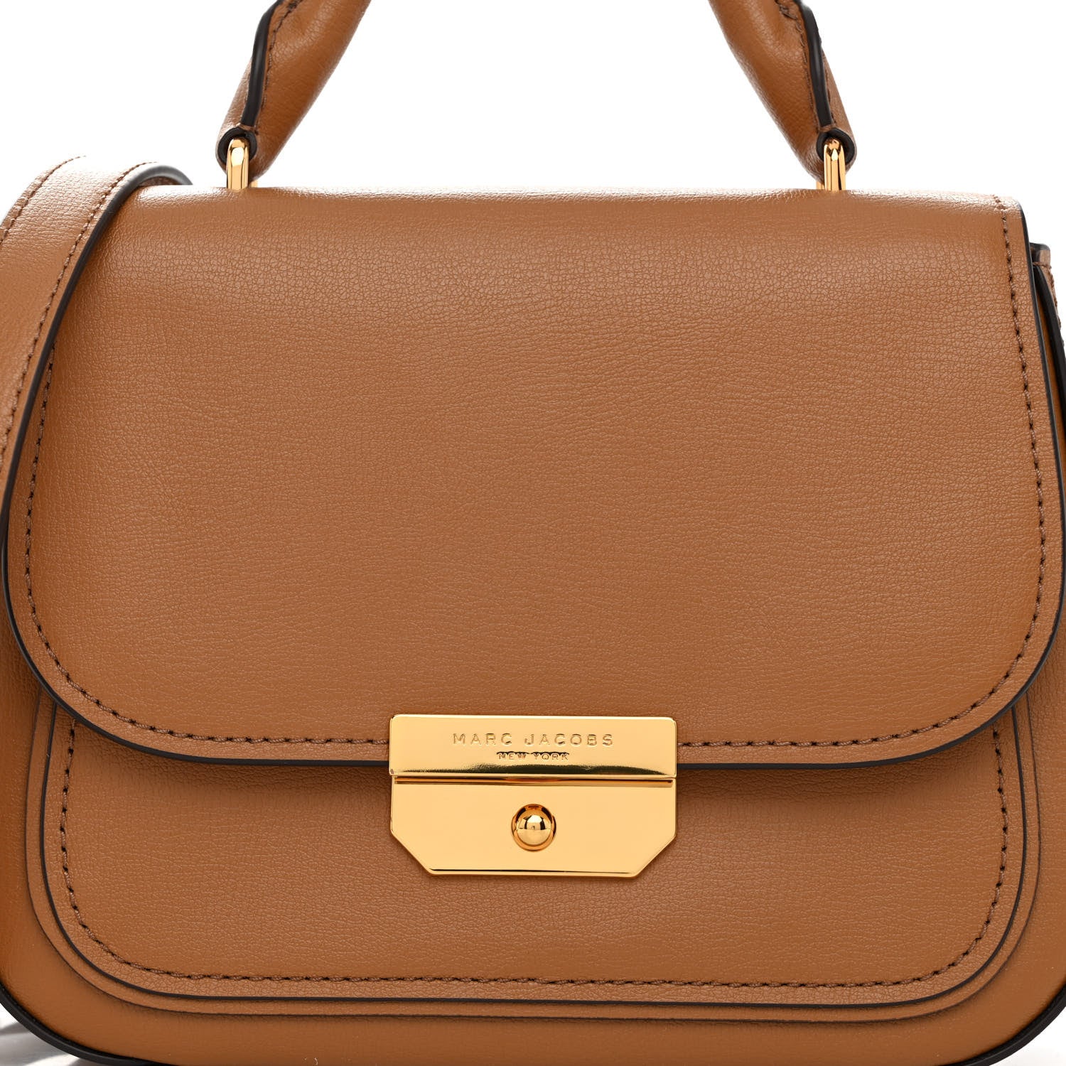 Marc Jacobs Calfskin Mini Rider Top Handle Brown 7 of 9