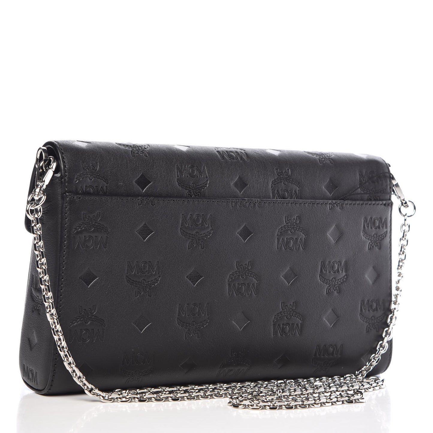 Calfskin Ottomar Monogram Medium Millie Crossbody Bag Black