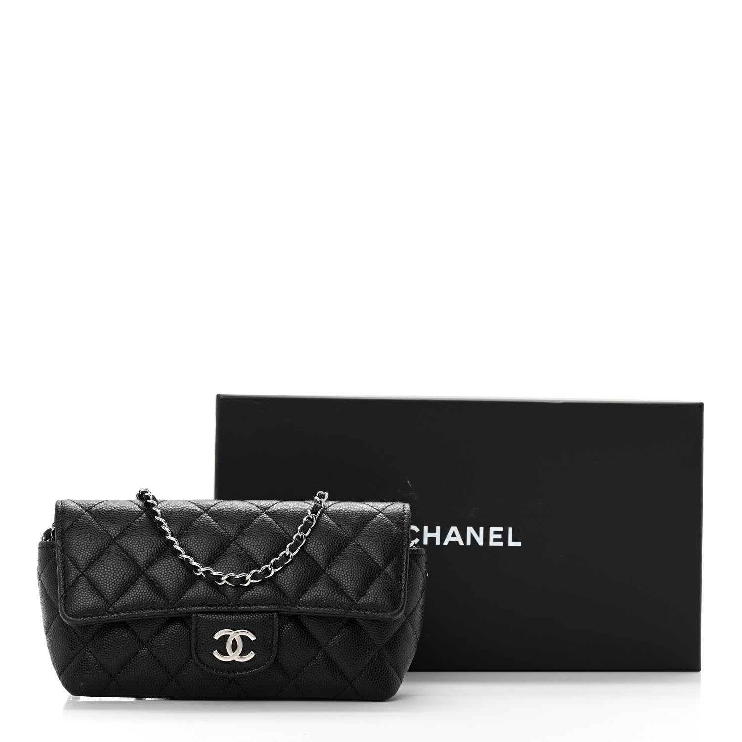 Chanel Caviar Quilted Glasses Case With Chain Black 12 of 12