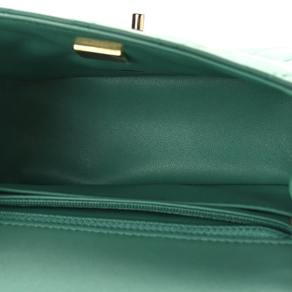 Chanel Lambskin Quilted Mini Square Flap Green 5 of 10