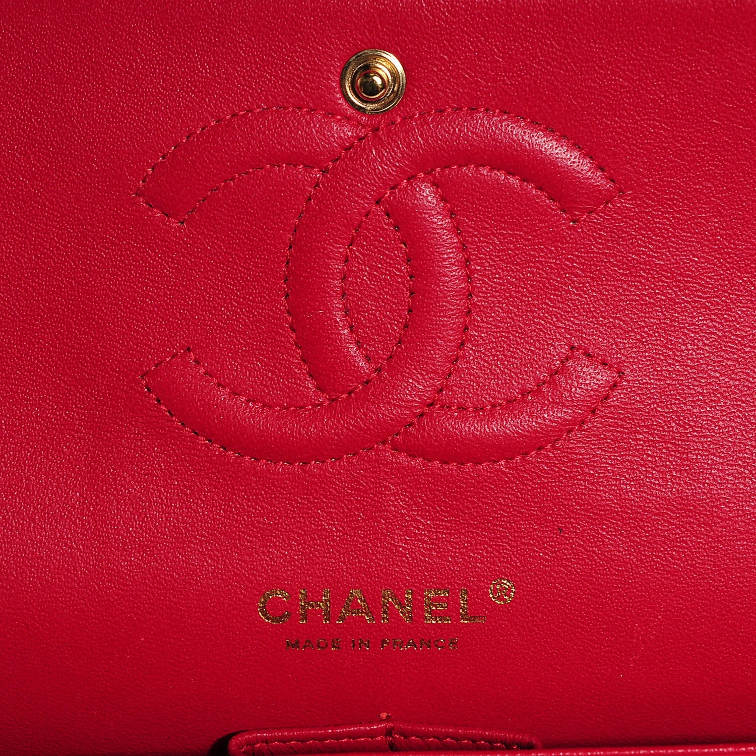 Chanel Lambskin Quilted Jumbo Double Flap Dark Pink 7 of 8