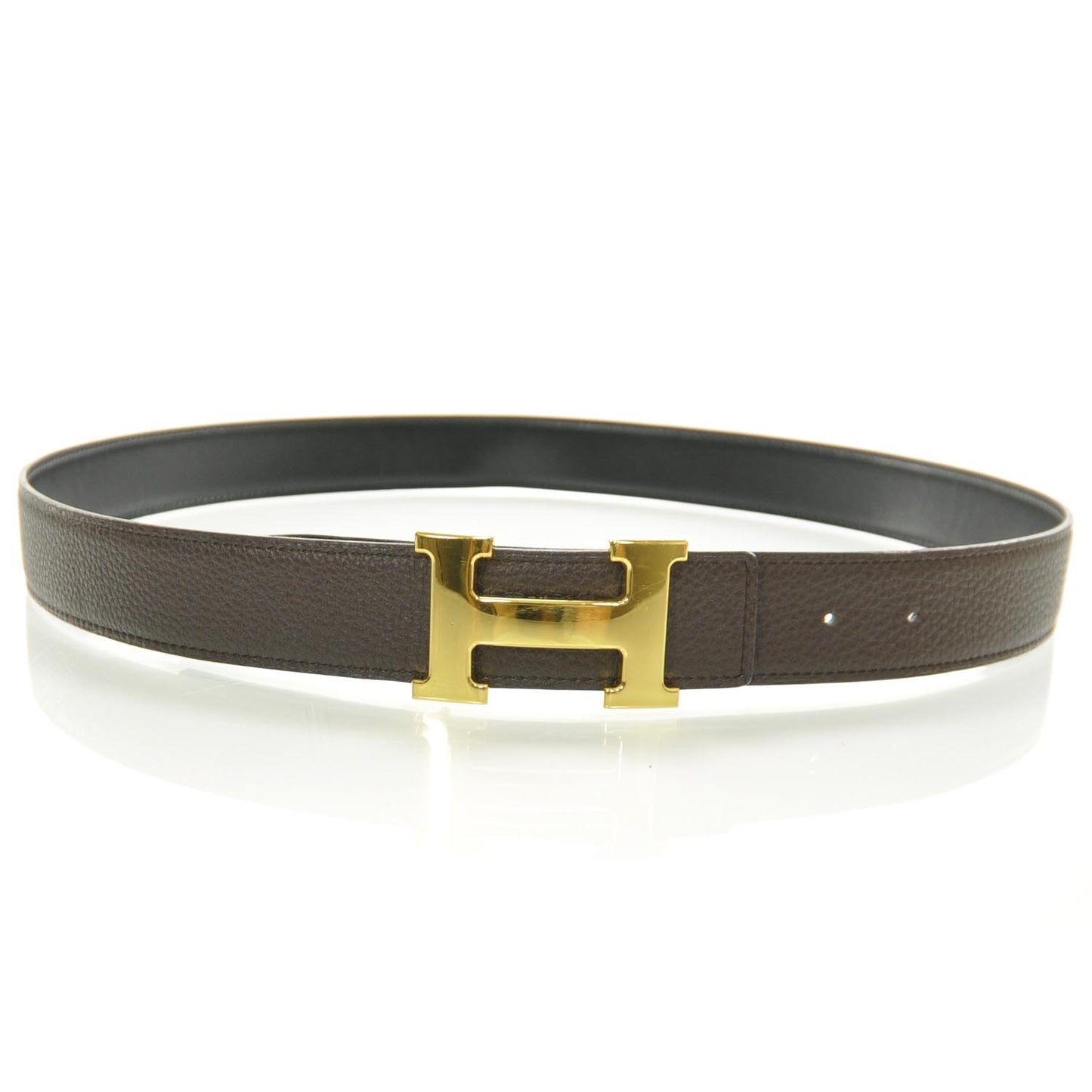 Leather Reversible H Belt 90