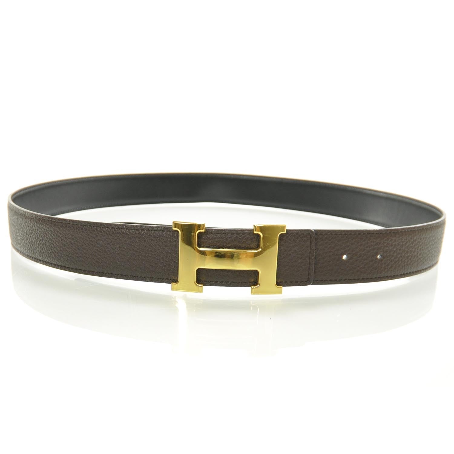 Hermes Leather Reversible H Belt 90 1 of 6