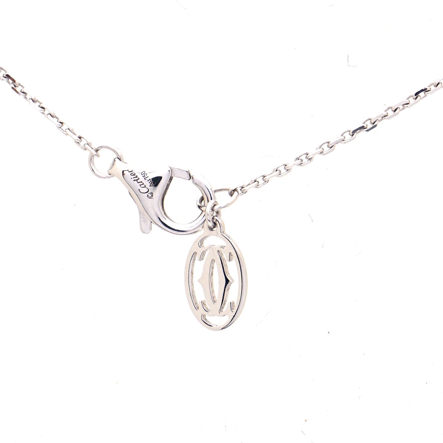 18K White Gold Diamond XS D'Amour Pendant Necklace