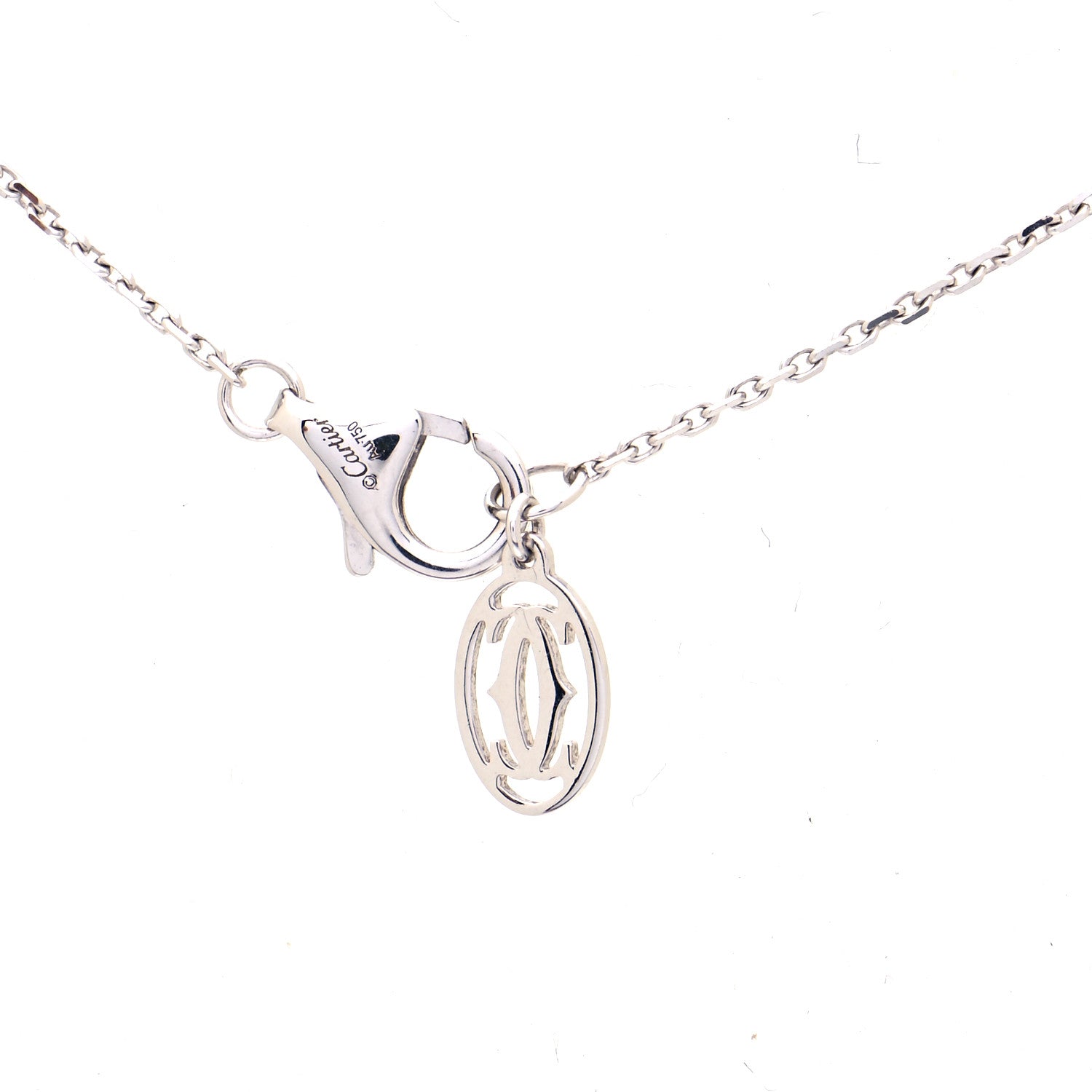 Cartier 18K White Gold Diamond XS D'Amour Pendant Necklace 4 of 6