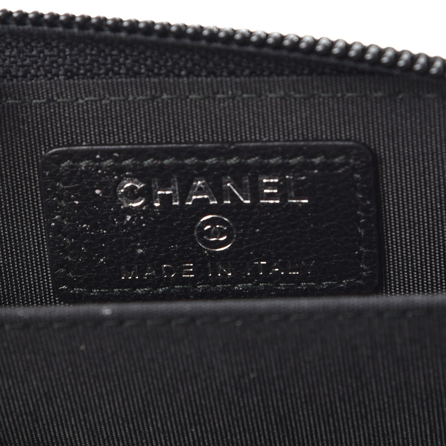 Chanel Caviar Quilted Boy Zip Around Coin Purse Wallet Black 6 of 8