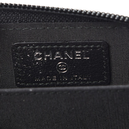 Chanel Caviar Quilted Boy Zip Around Coin Purse Wallet Black 6 of 8