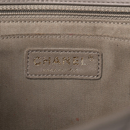 Chanel Calfskin Chevron Quilted Large Statement Flap Grey 6 of 21