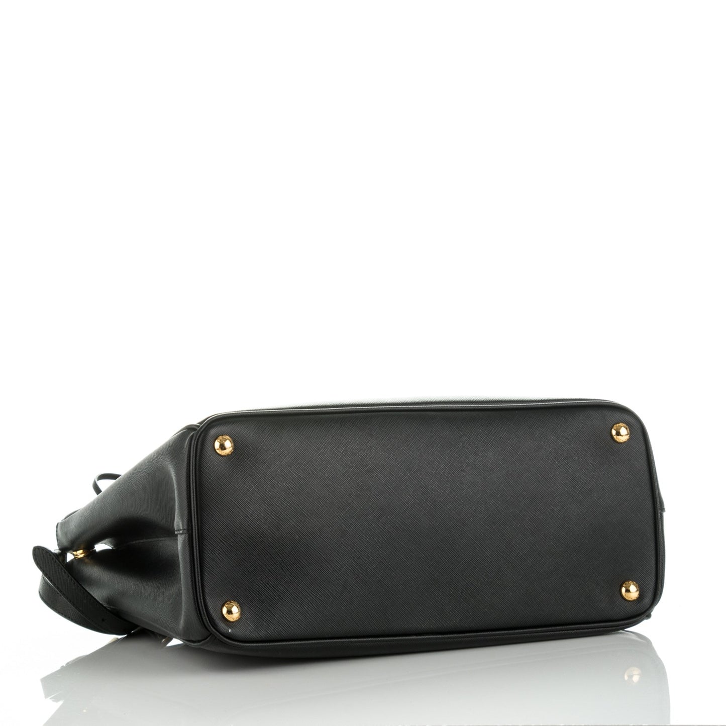 Saffiano Medium Galleria Double Zip Tote Black
