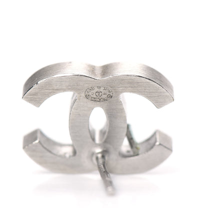 Chanel Baguette Crystal CC Earrings Silver 4 of 5
