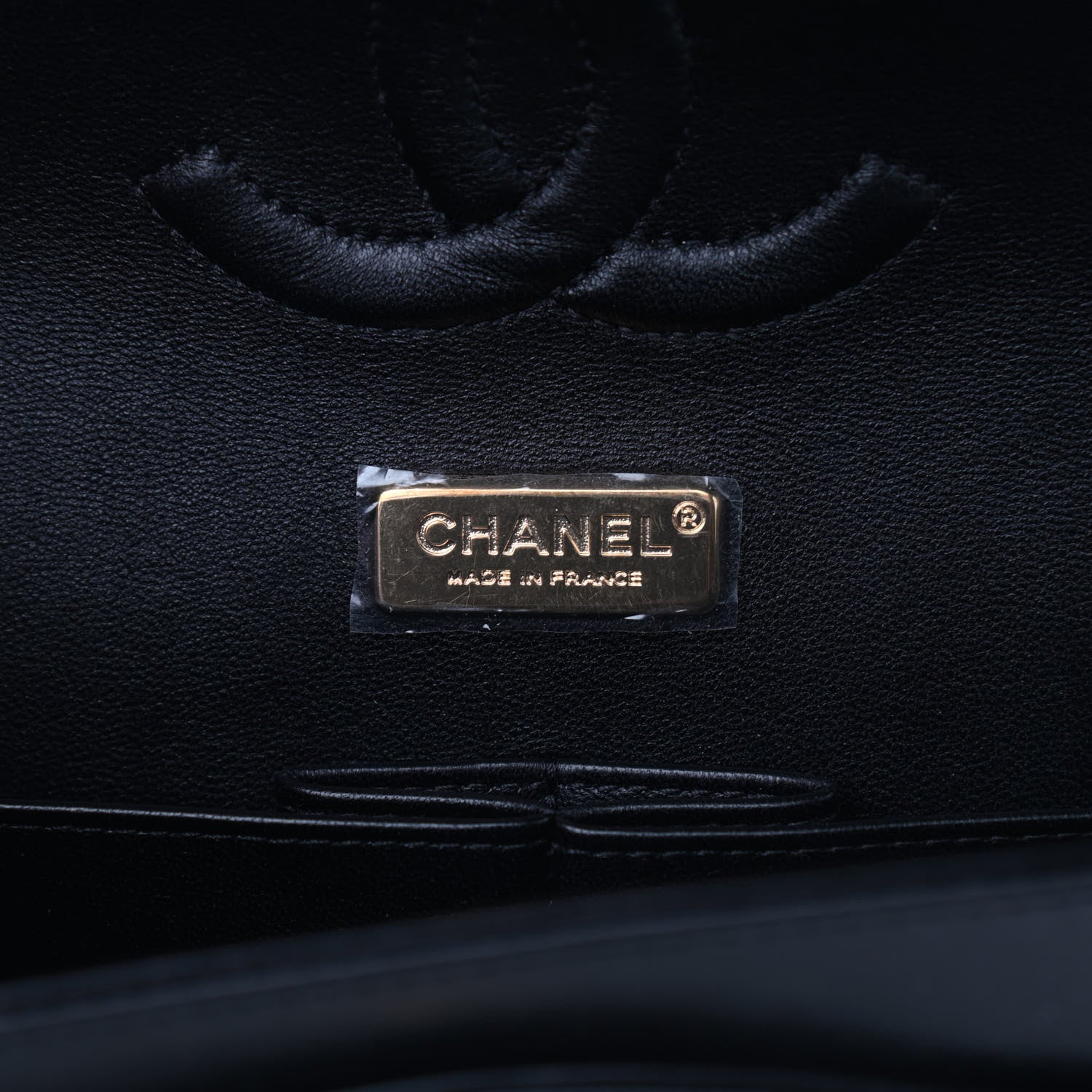 Chanel Lambskin Resin Medium Double Flap Black Turquoise 6 of 13