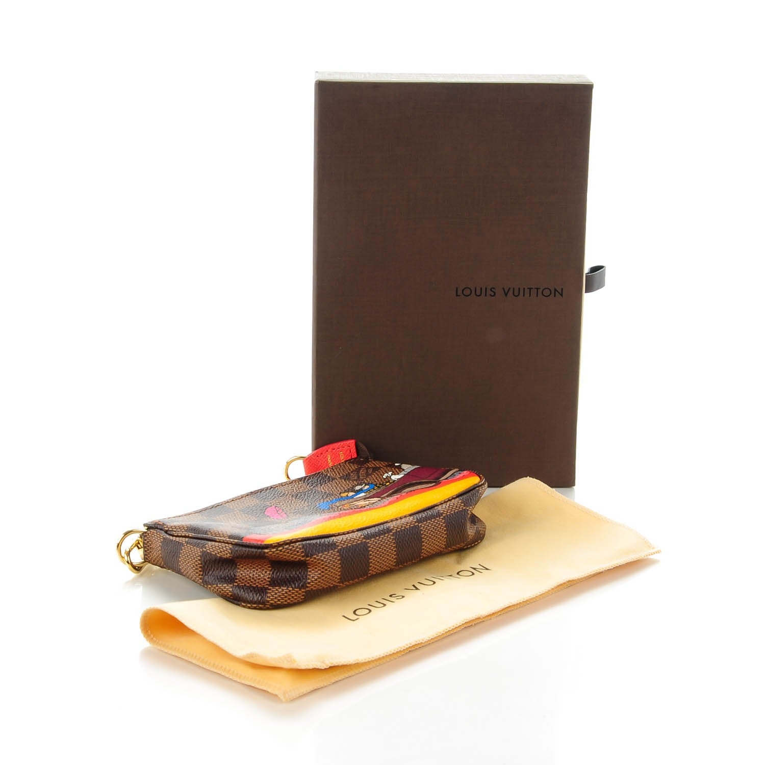 Louis Vuitton Damier Ebene 2015 Christmas Animation Mini Pochette Accessories 4 of 7