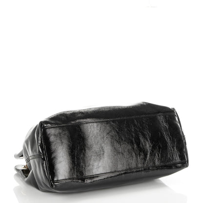 Gucci Patent Medium Soho Chain Shoulder Bag Black 4 of 7