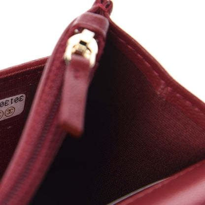 Chanel Shiny Goatskin Quilted Chanel 19 Wallet On Chain WOC Red 8 of 12