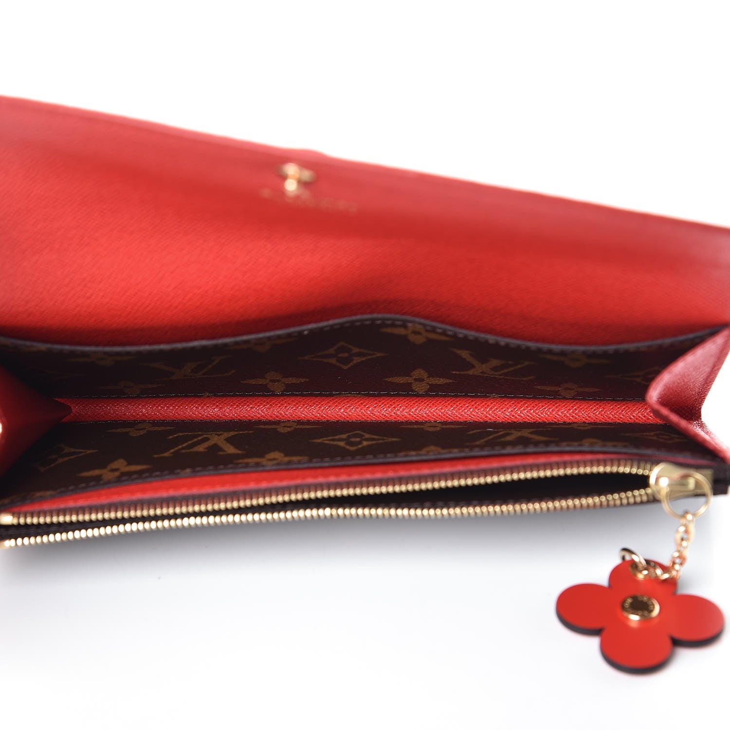 Louis Vuitton Monogram Bloom Flower Emilie Wallet Coquelicot 6 of 7