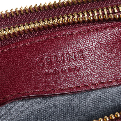 Celine Lambskin Small Trio Crossbody Bag Burgundy 6 of 7