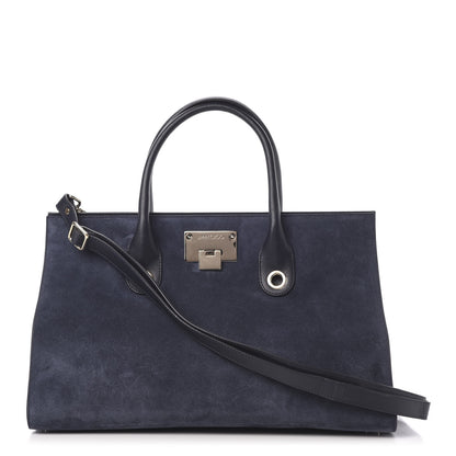 Jimmy Choo Suede Riley Tote Navy 1 of 16